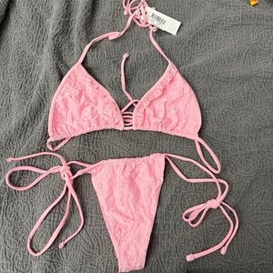 Frankies Bikinis Camilla Eyelet Bikini Set